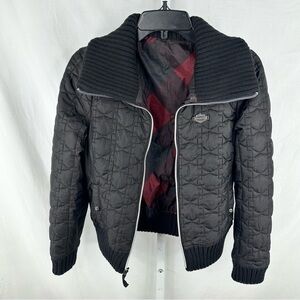 Harley-Davidson Women's Black Reversible Puffer Jacket - Size XS